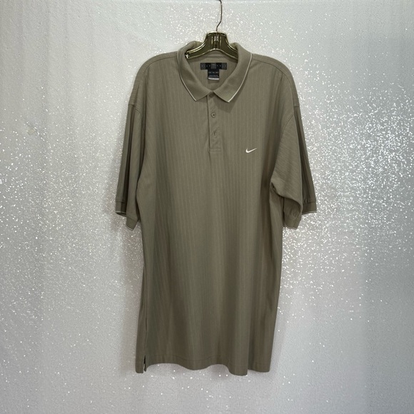 Nike Golf Dri-FIT Polo Shirt XXL Men’s Tan Performance Short Sleeve - Picture 3 of 11
